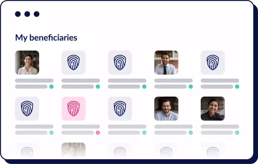 Wireframe beneficiaries