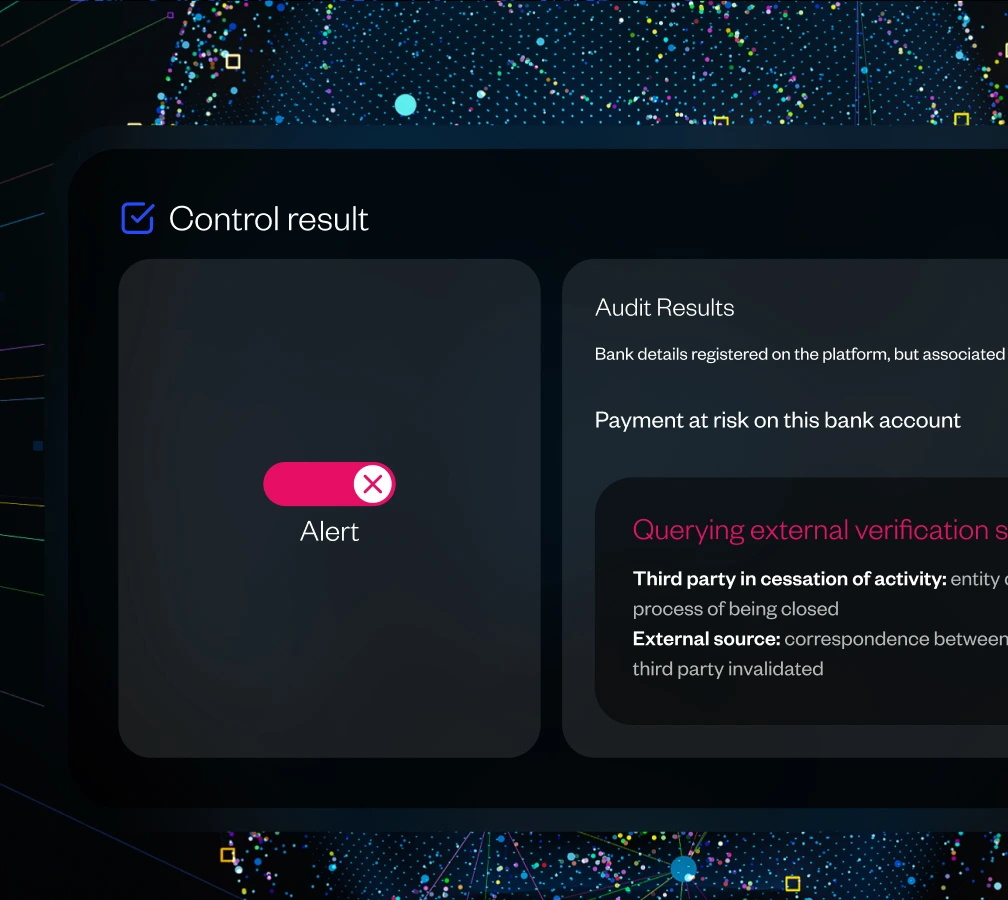 Control result fraud – B Control Result panel from Sis ID solution