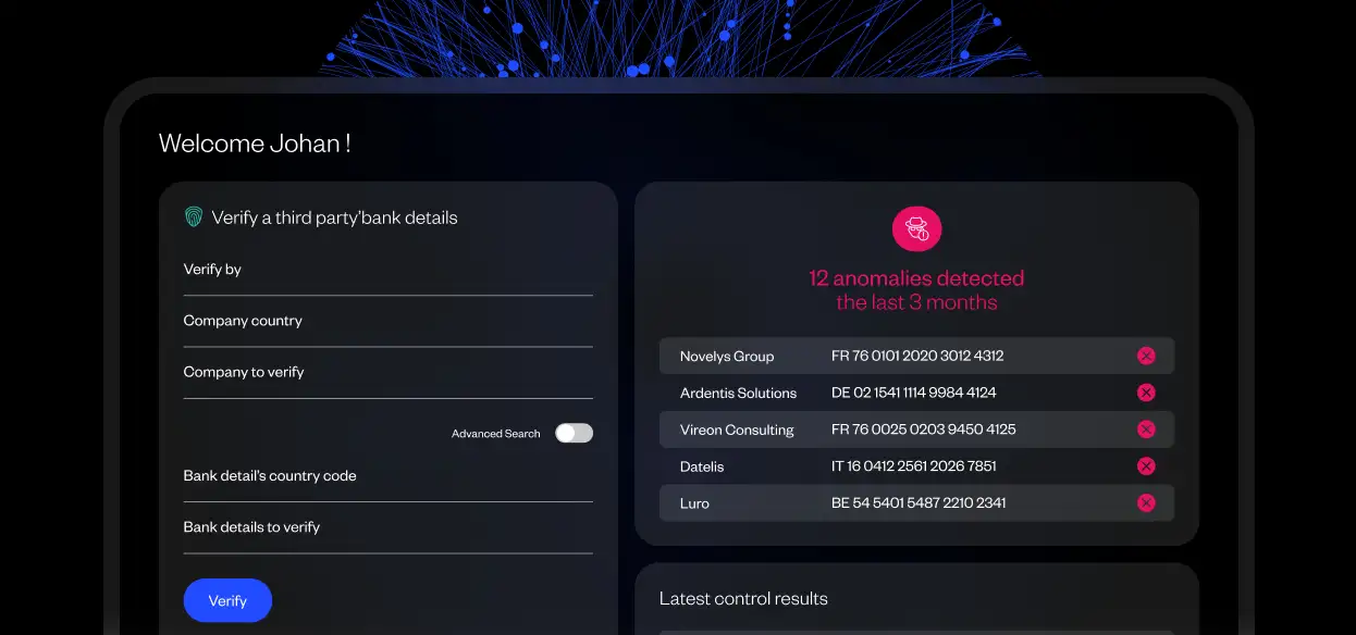 Dashboard – blue Dashboard panel from Sis ID solution
