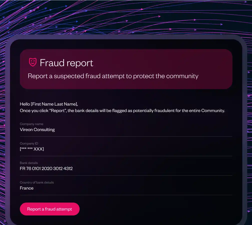 FRAUD-REPORT-WINDOW Fraud report panel from Sis ID solution