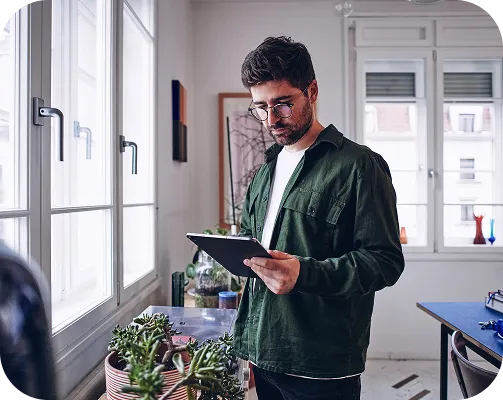 Man-tablet Image